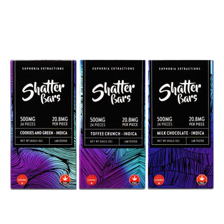 Euphoria Extractions Indica Shatter Bars
