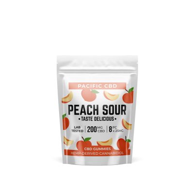 Buy Pacific CBD Peach Sour Gummies Online Green Society