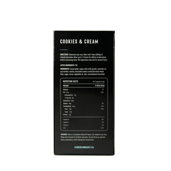 Faded Cannabis Co. Cookies & Cream Bar