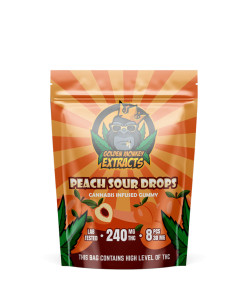 Buy Golden Monkey Extracts Peach Sour Drop Gummies Online Green Society