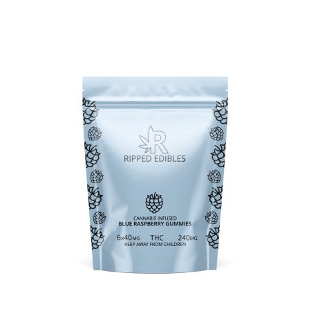 Buy Ripped Edibles THC Blue Raspberry Gummies Online Green Society