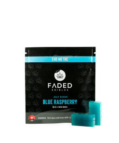 Buy Faded Cannabis Co. Blue Raspberry Jelly Blocks Online Green Society