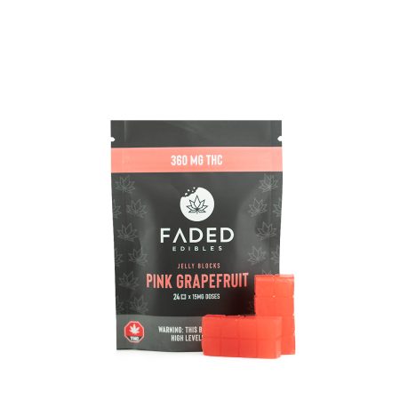 Buy Faded Cannabis Co. Pink Grapefruit Jelly Blocks Online Green Society