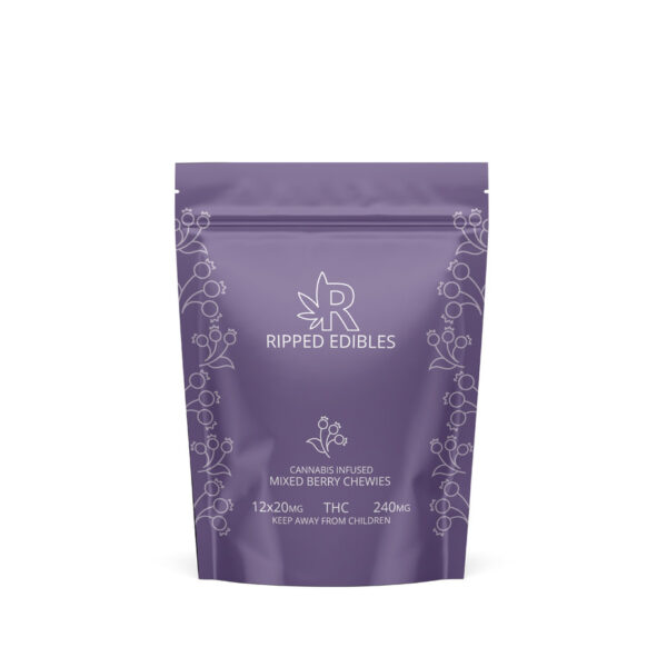 Buy Ripped Edibles THC Mixed Berry Chewies Online Green Society