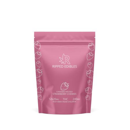 Buy Ripped Edibles THC Strawberry Chewies Online Green Society