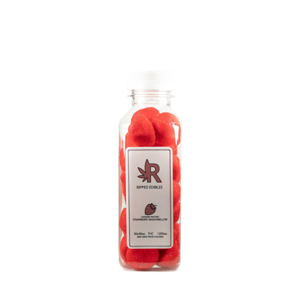 Buy Ripped Edibles THC Strawberry Marshmallows (Bulk) Online Green Society
