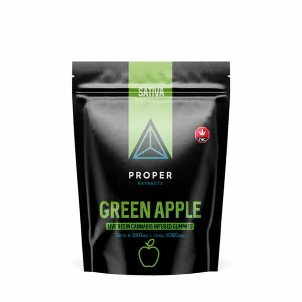 Buy Proper Extracts Sativa Green Apple Gummies Online Green Society