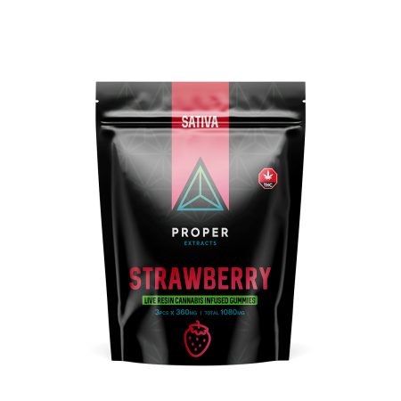 Buy Proper Extracts Sativa Strawberry Gummies Online Green Society
