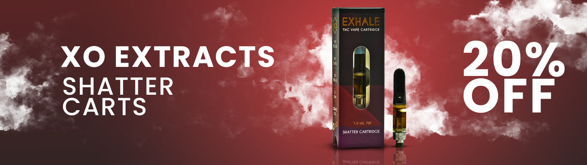 XO Extracts Shatter Carts 20% Off