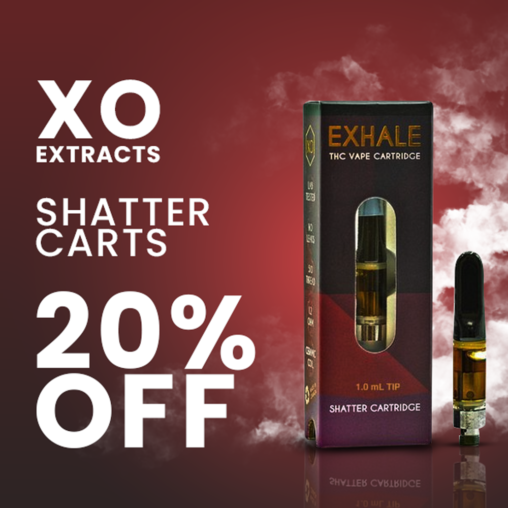 XO Extracts Shatter Carts 20% Off