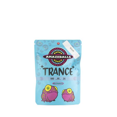 Buy Amazeballs Sour Blue Raspberry Trance Gummies Online Green Society