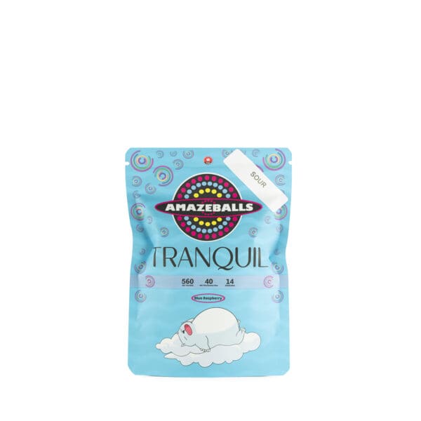 Amazeballs Sour Blue Raspberry Tranquil Gummies