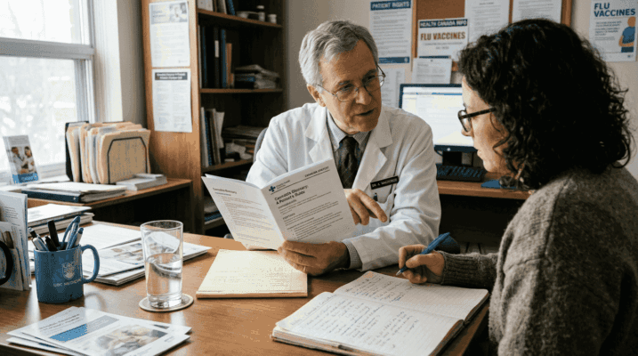 Doctor explaining cannabis terms with patient