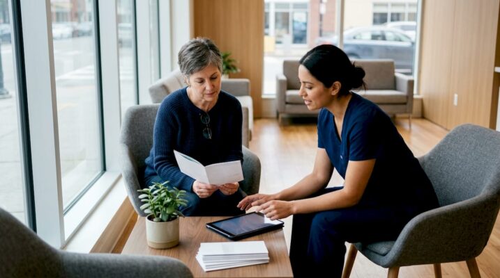 Patient consulting doctor about medical cannabis