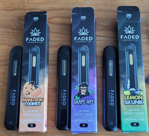 Faded Cannabis Co. 2mL Live Resin Vape Pen Bundle photo review