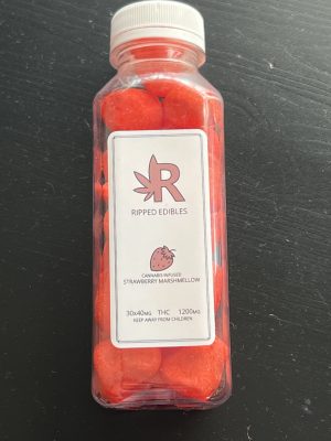 Ripped Edibles THC Strawberry Marshmallows (Bulk) photo review