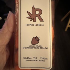 Ripped Edibles THC Strawberry Marshmallows (Bulk) photo review