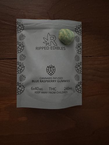 Ripped Edibles THC Blue Raspberry Gummies photo review