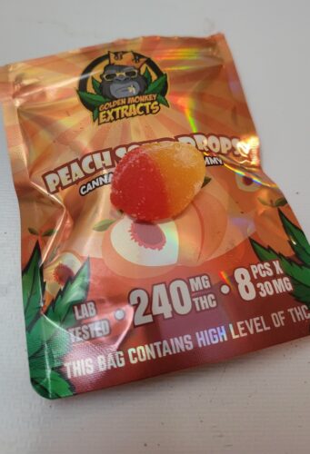 Golden Monkey Extracts Peach Sour Drops photo review