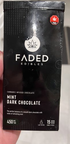 Faded Cannabis Co. Mint Dark Chocolate Bar photo review