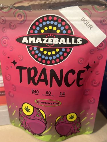 Amazeballs Sour Strawberry Kiwi Trance Gummies photo review