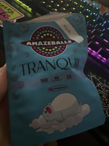 Amazeballs Sour Blue Raspberry Tranquil Gummies photo review