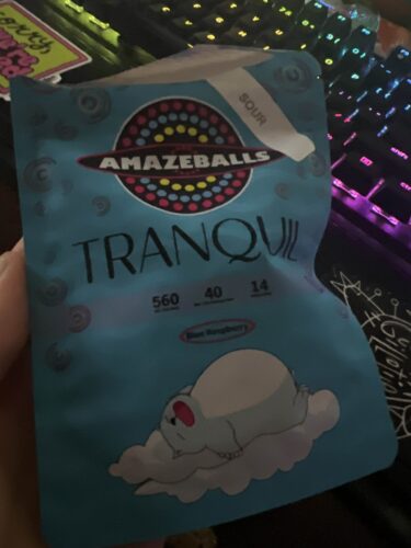 Amazeballs Sour Blue Raspberry Tranquil Gummies photo review