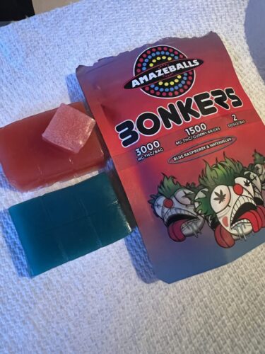 Amazeballs Sour Blue Raspberry & Watermelon Bonkers Gummies photo review