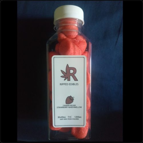 Ripped Edibles THC Strawberry Marshmallows (Bulk) photo review